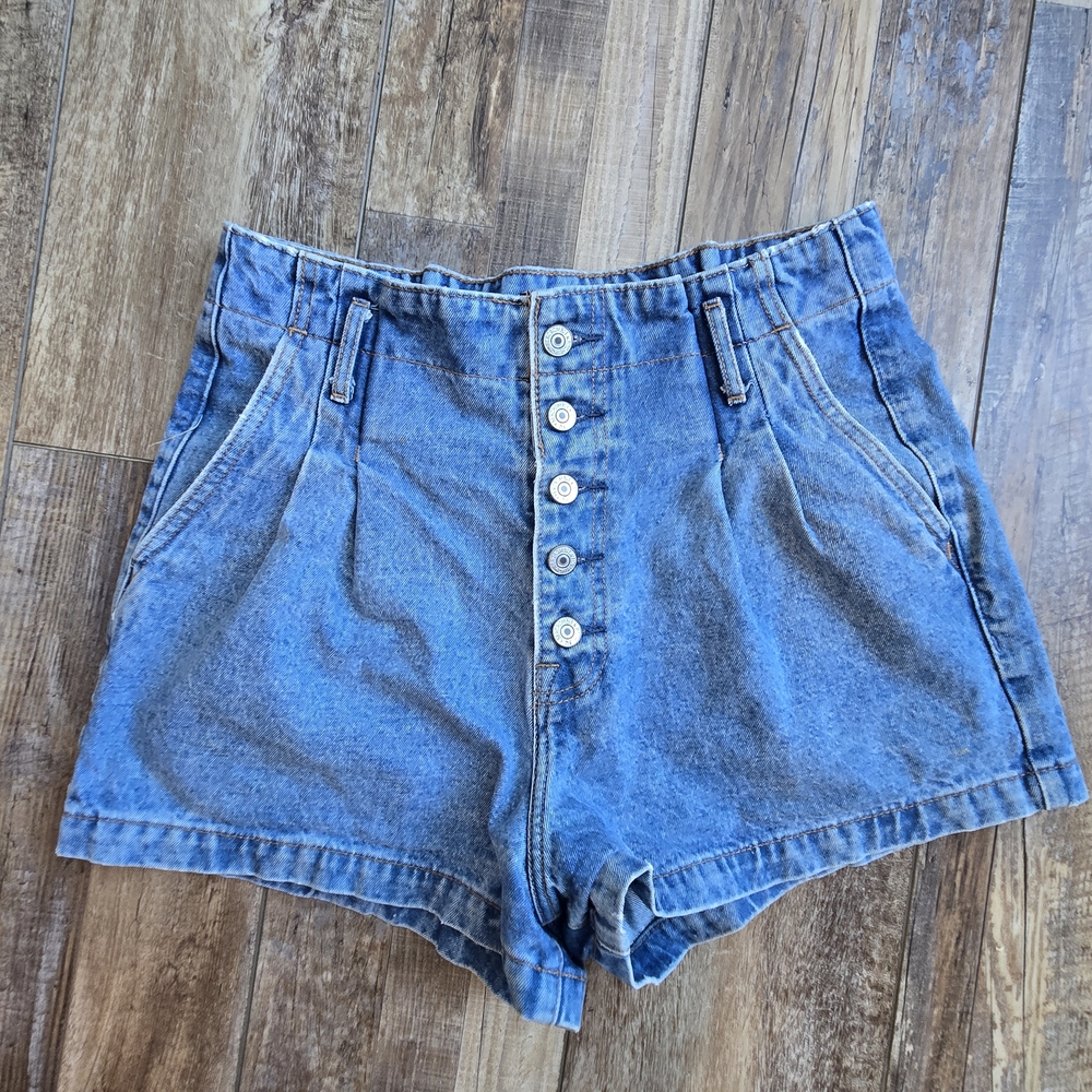 Abercrombie And Fitch Denim Button-Up Women's Shorts